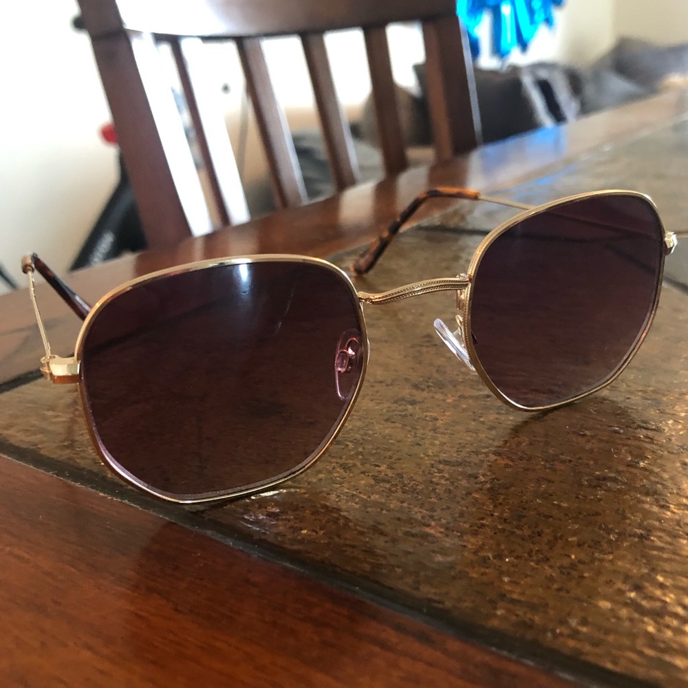 Loft Aviator Hexagon Sunglasses